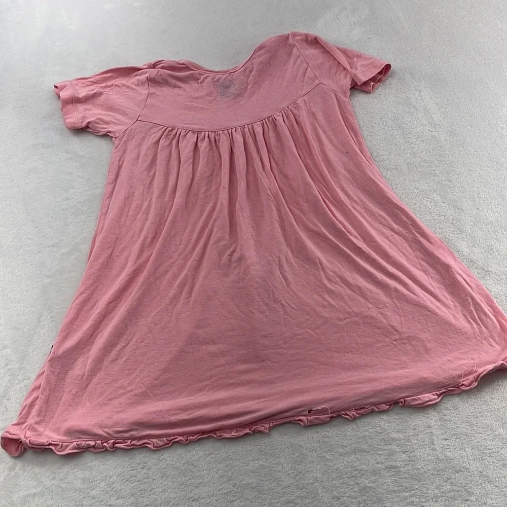 PLAY Kickee Pants 3T Bamboo Pink‎ Ruffle Short Sleeve Swing Dress